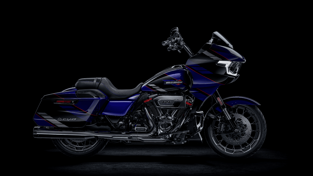 2025 Harley-Davidson® CVO™ Road Glide® parked in Nashville, TN, showcasing its sleek design and vibrant color. Available at Boswell's Harley-Davidson®